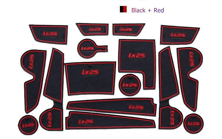 

For Hyundai IX25 2014+ Gate Slot Rubber Car Mat/Pad Non-Slip Car Accessories LHD Free Shipping 3Colors 16PCS