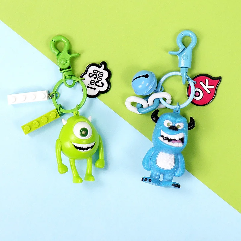 

Cute Q Version Monsters Inc. Monsters University Mike Wazowski Sully Keychain Action Figure Model Toys Dolls Gift Key rings