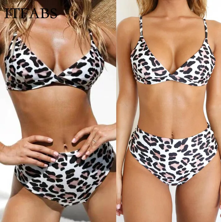 

IFTABS Sexy Leopard Bikini Women Swimwear 2019 Push Up Padded Swimsuit High Waist Women Bathing Suit Summer Beach Swimming Suit