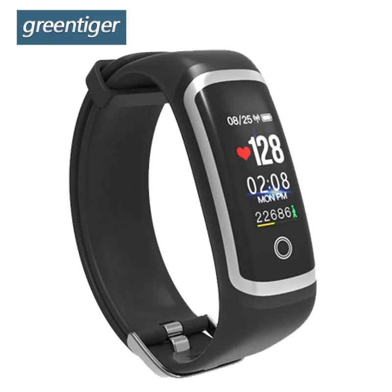 

Greentiger M4 Smart Bracelet IP67 Waterproof Fitness Tracker Heart Rate Monitor Smart Wristband Sport Smart Watch Android IOS