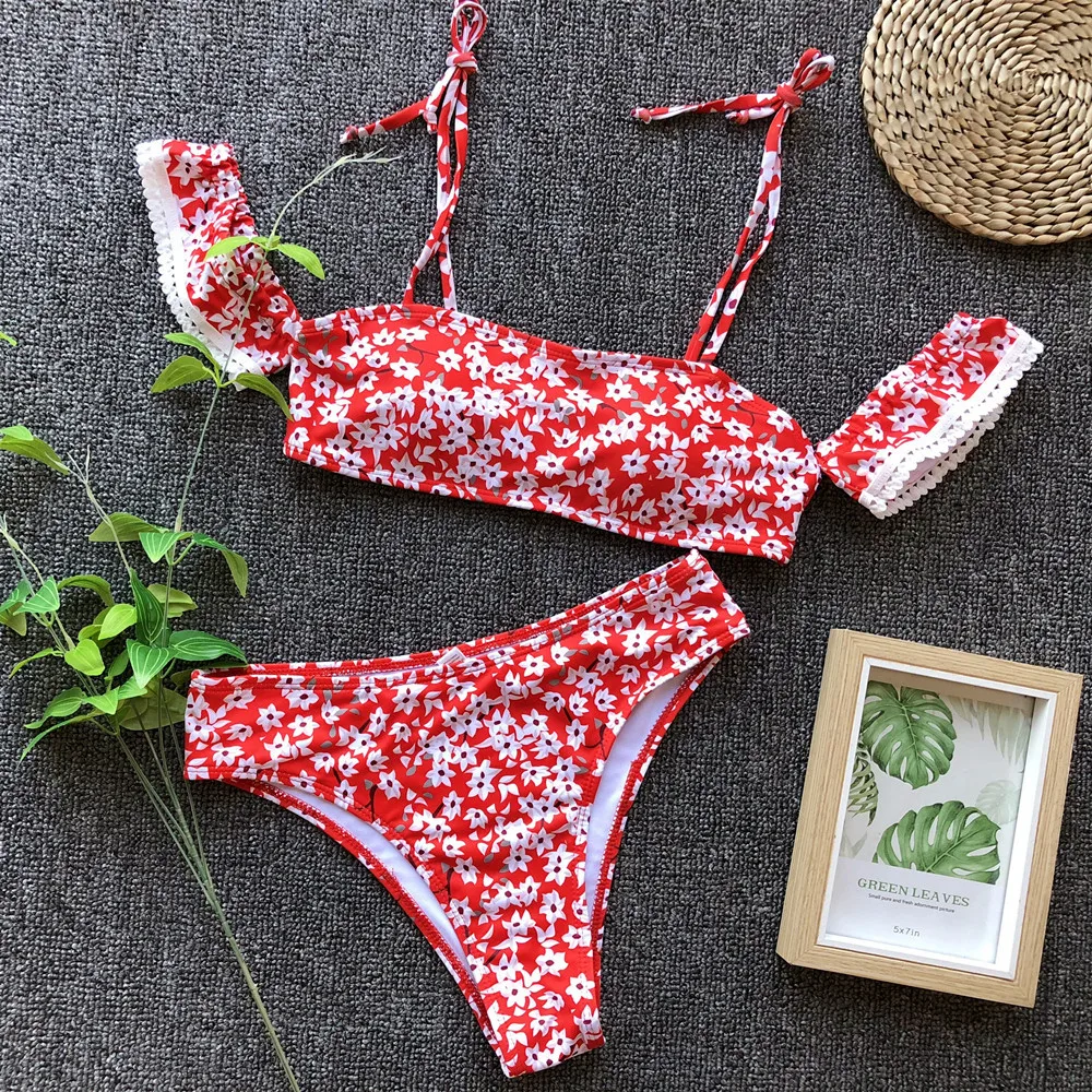 Estampado Floral Bikinis mujeres Set de Bikini Push Up Bikini de