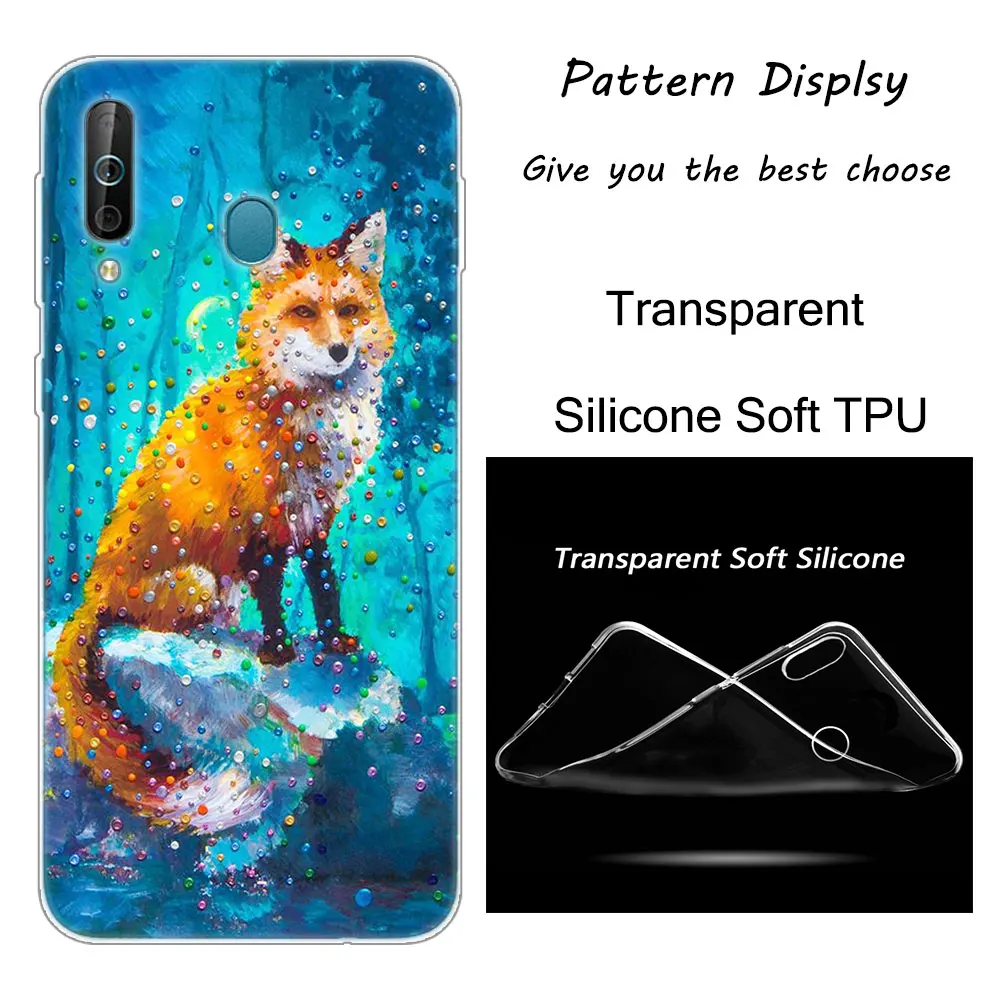 015 С изображением лисенка, силиконовый чехол для телефона для samsung Galaxy A80 A70 A60 A50 A40 A40S A30 A20E A2CORE M40 Примечание 10 плюс 9 8 5 Модный чехол с рисунком - Цвет: 015