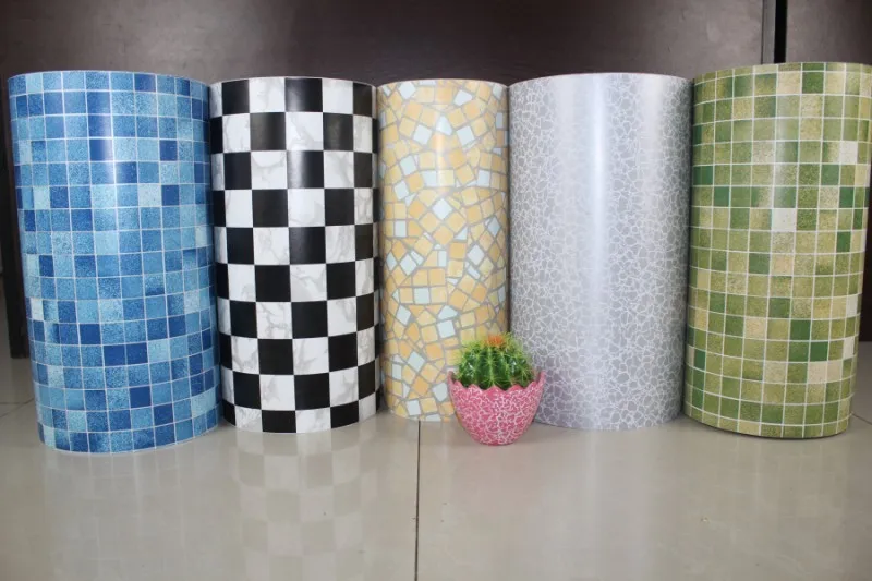 45 см X 5 м водостойкая настенная бумага мозаичная плитка виниловая самоклеющаяся настенная бумага для ванной комнаты кухня Настенная