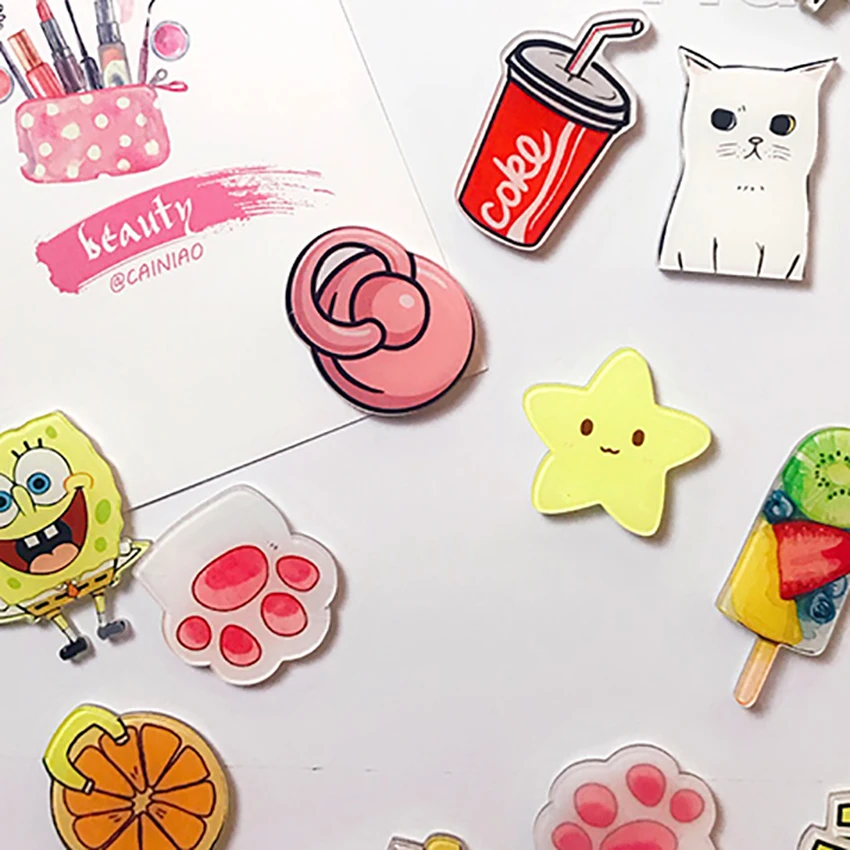 

Pink Leopard Fridge Magnet Acrylic Magnet Sticker Cartoon Iron Magnet Sticker Decorative Magnet for Office, Kitchen Random Style