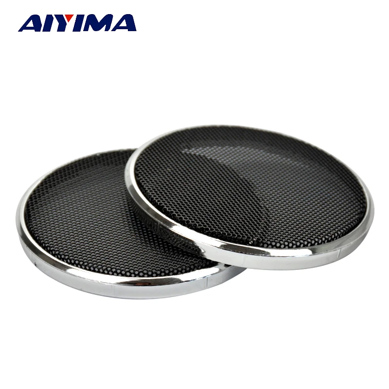 AIYIMA 2PCS 2" Inch 90MM Plating Car Speaker Cover Tweeter Grille