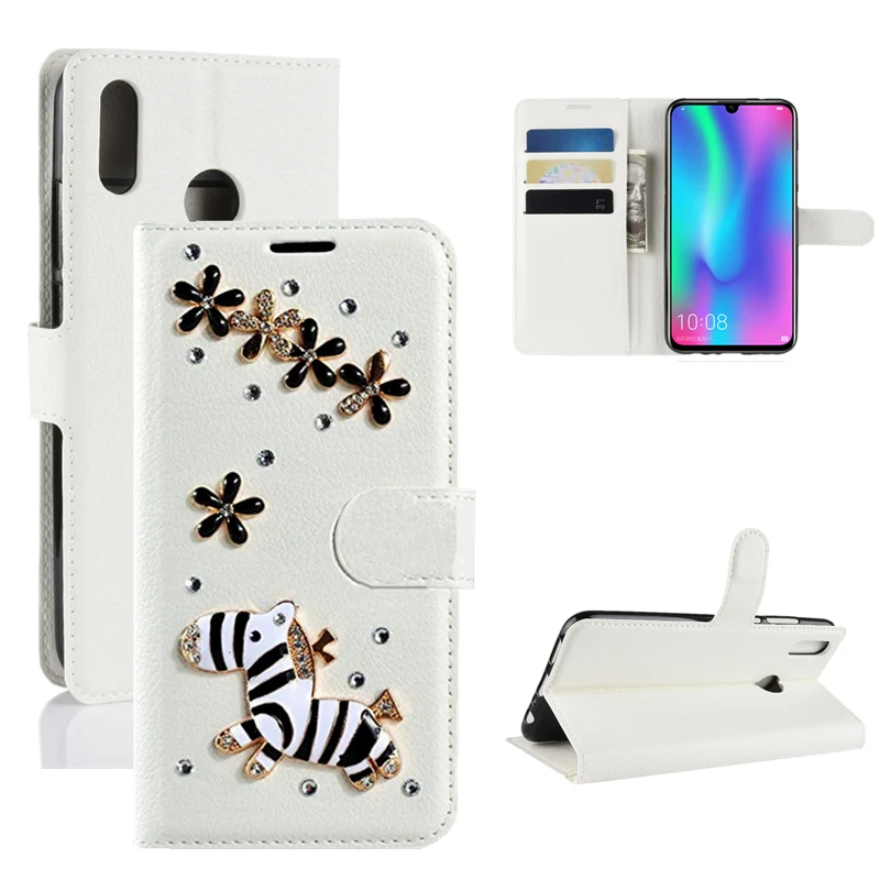 

Bling Leather Flip Case for Huawei P Smart 2019 P30 Pro P20 P10 Plus Wallet Phone Bag for Honor 10 lite 8C 8X 8A Cover