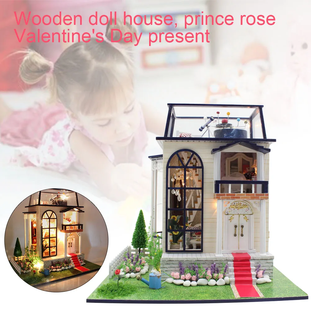 

1 Pcs Dollhouse DIY House Model Assemble Toy Fashion Valentine's Day Birthday Gift 998