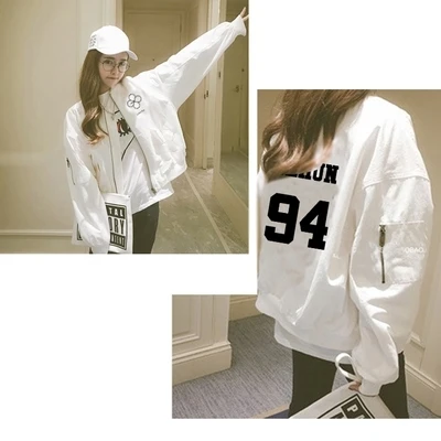 White94 Новая одежда exo должна помочь Bianxian Pu Canlie Huang Zi Tao с бейсбольной формой куртка на молнии тонкая секция солнцезащитный крем - Цвет: White94