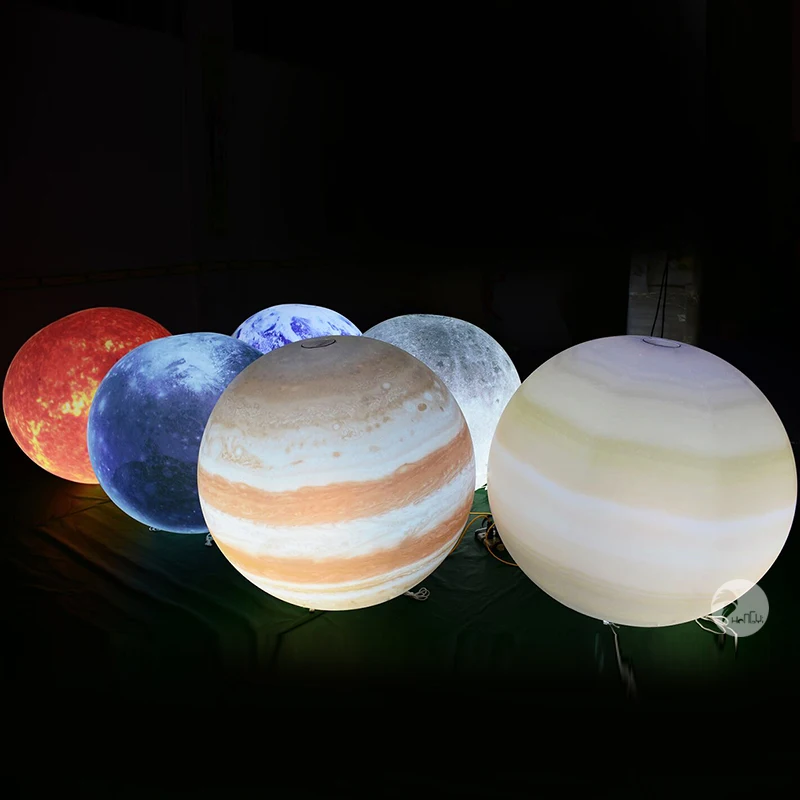 

The High Quality PVC Advertising Display LED Inflatable Planet Balloons