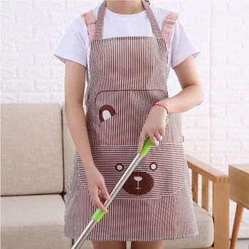

Women Men Adjustable Kitchen Apron Restaurant Cooking Baking Dress Fashion Apron with Pockets Home Kitchen Accessories Household