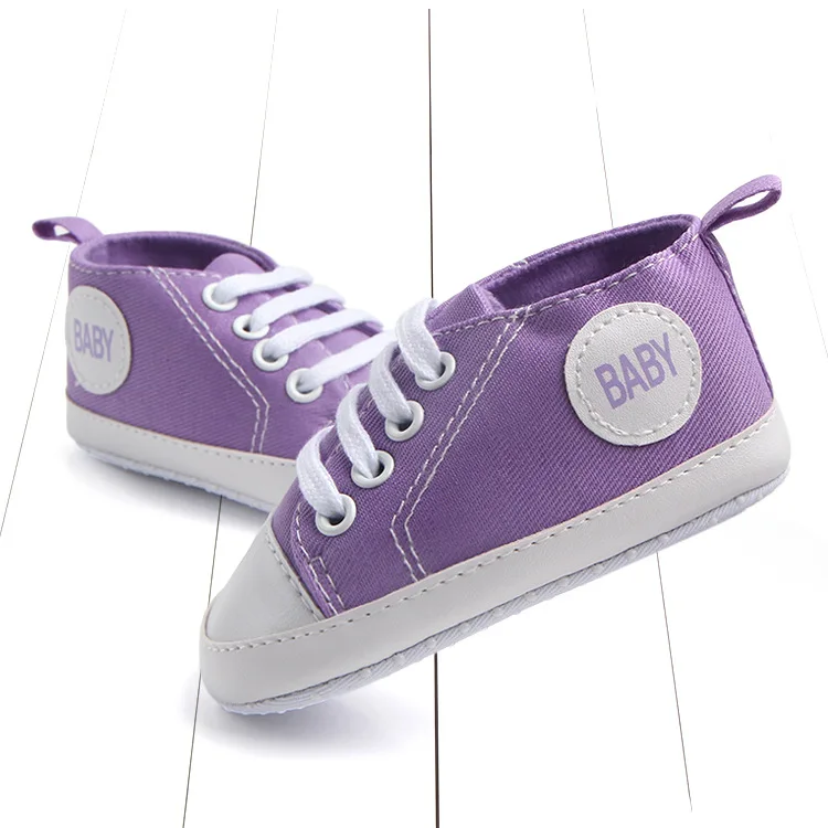 Branded Newborn Sneakers Baby girls Boys Lace-up Canvas Shoes Active All Star Zapatos Bebe Toddler Shoes Infantil Sapatos - Цвет: AS PICTURE