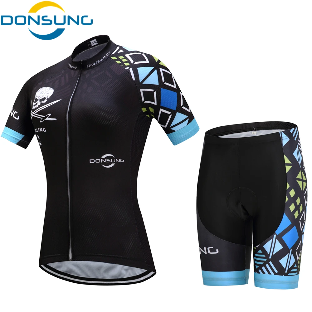 

DONSUNG Ropa Ciclismo Racing MTB Women Bike Cycling Jersey Set 2018 Maillot Bicycle Clothes Cycling Clothing Uniform Riding Wear