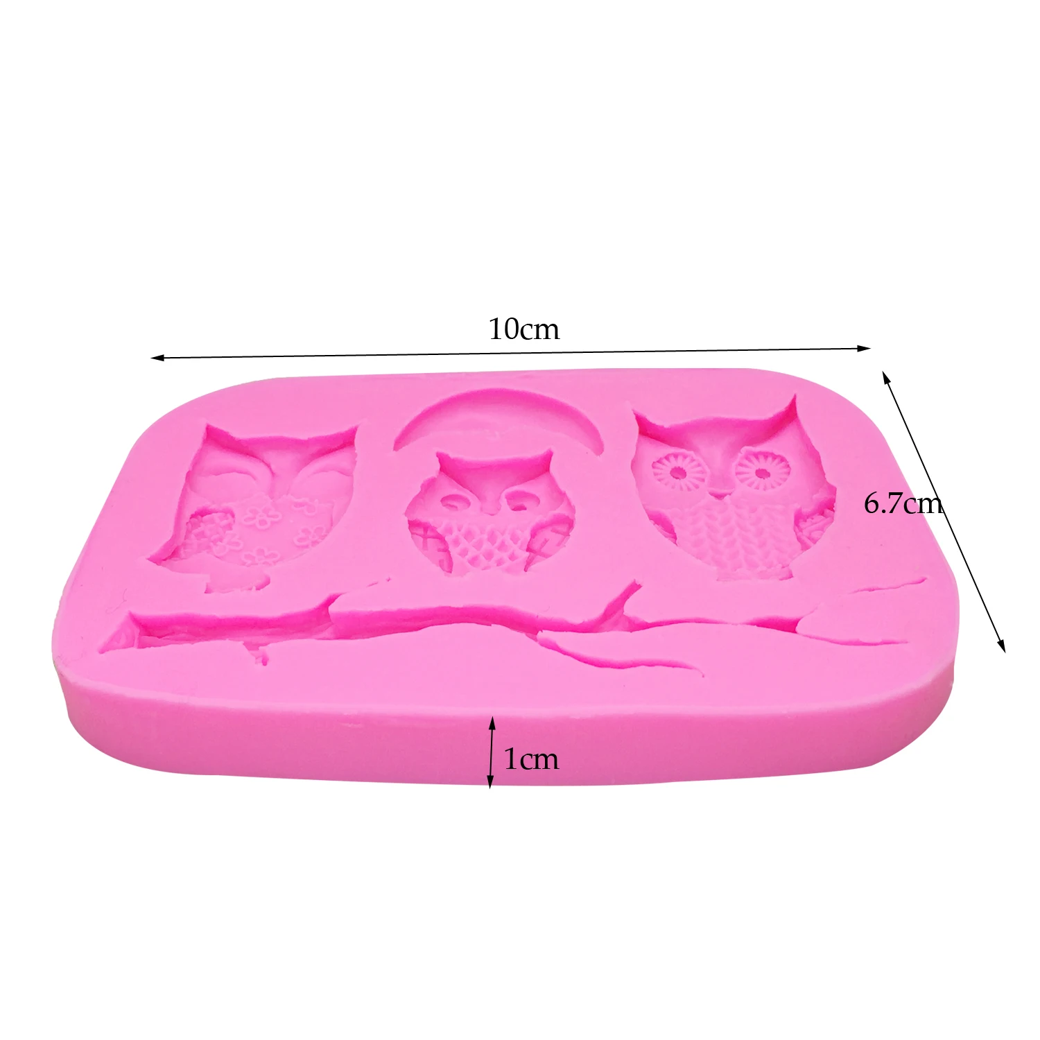 M0449 Owl Silicone Mold- Bird moon and Branch Mold Sugarcraft, Cake Decoration, Fondant, Gum Paste, Chocolate, Resin Mold