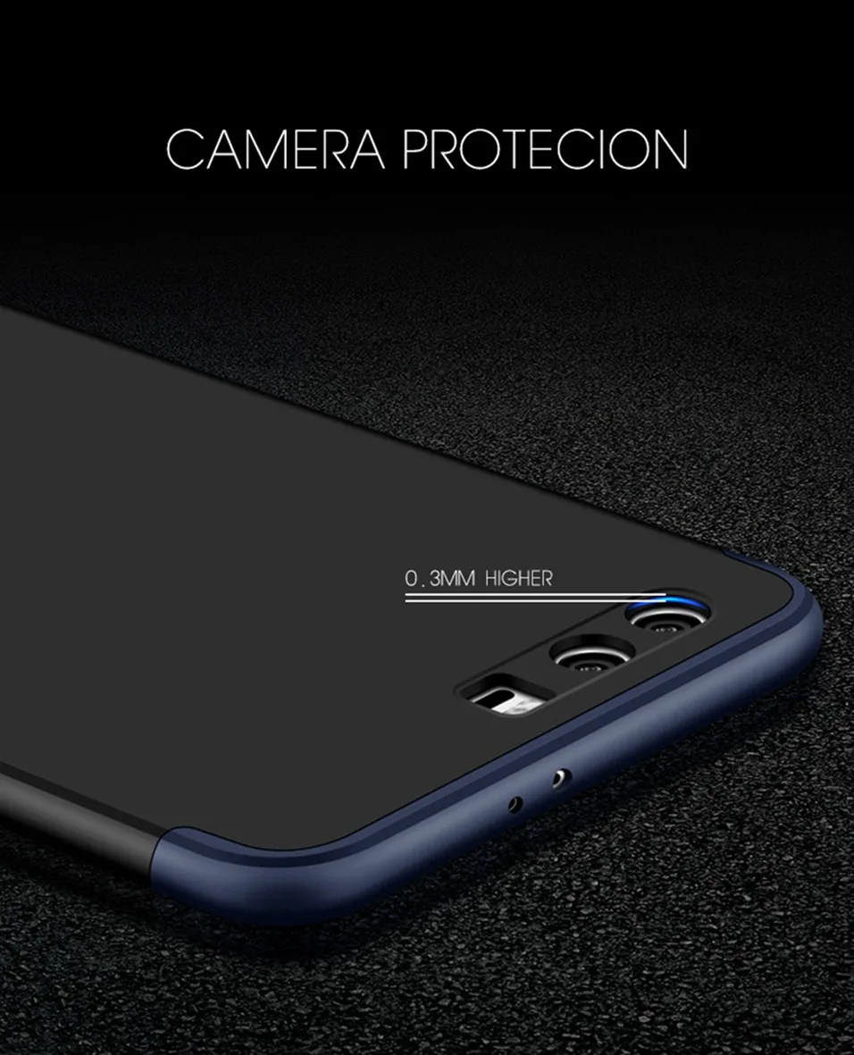 Reaoom for Huawei Honor 8 8 lite 9 Case Removable 360 degree full body protection Plain Coque for Huawei P9 P10 Cover Silicone   (6)