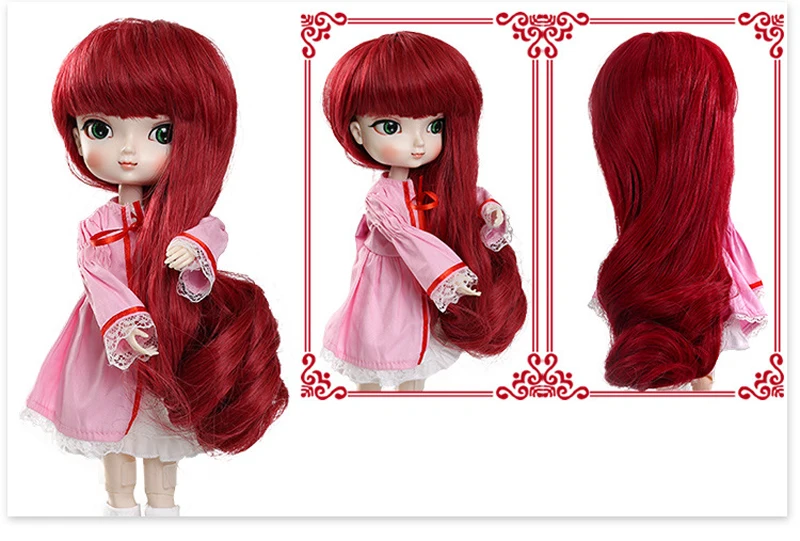 22 см окружность головы 30 см длина 1/6 BJD кукла парик SD/BJD женский BBGirl кукла парик аксессуары для волос Макияж Игрушки для девочек