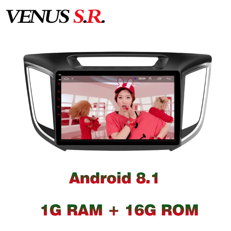 Top VenusSR Android 8.1 2.5D car dvd for Hyundai Creta IX25 Radio 2014-2017 2018 multimedia headunit GPS Radio stereo gps navigation 3