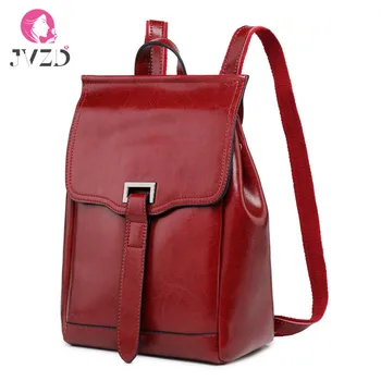 

JVZD New Style 2019 Women Backpack，Split Leather Cowhide School Bags Girls， Minimalist Travel Backpack