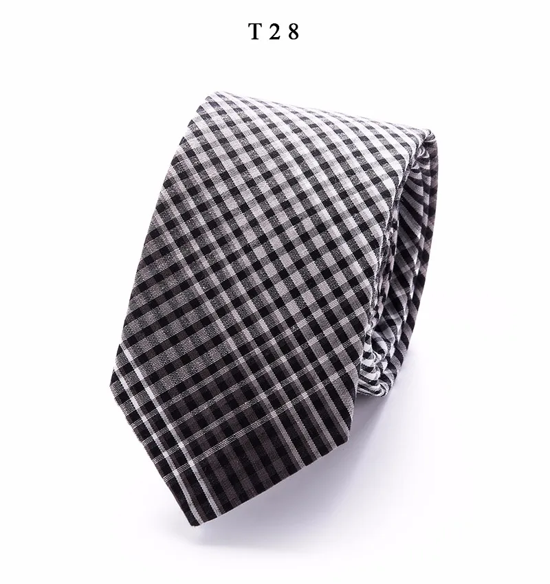 Новинка, модный тонкий хлопковый галстук 6 см, узкий галстук в полоску, обтягивающие галстуки для мужчин, деловой дизайнерский галстук, Прямая поставка