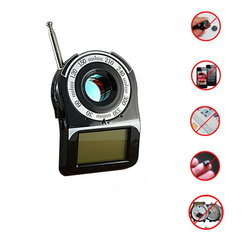 CC-309 Anti-Spy Full Band Signal Bug RF Detector Camera Laser Lens GSM Finder Portable Wireless Detector Anti Eavesdrop Monitor