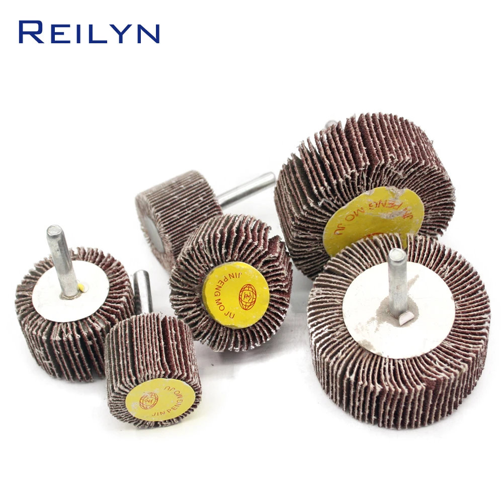 sand paper polishing wheel 6x30/40/50/60/80mm abrasive mops-wheel spindle mops mounted flap wheels grinding bits abrasive block