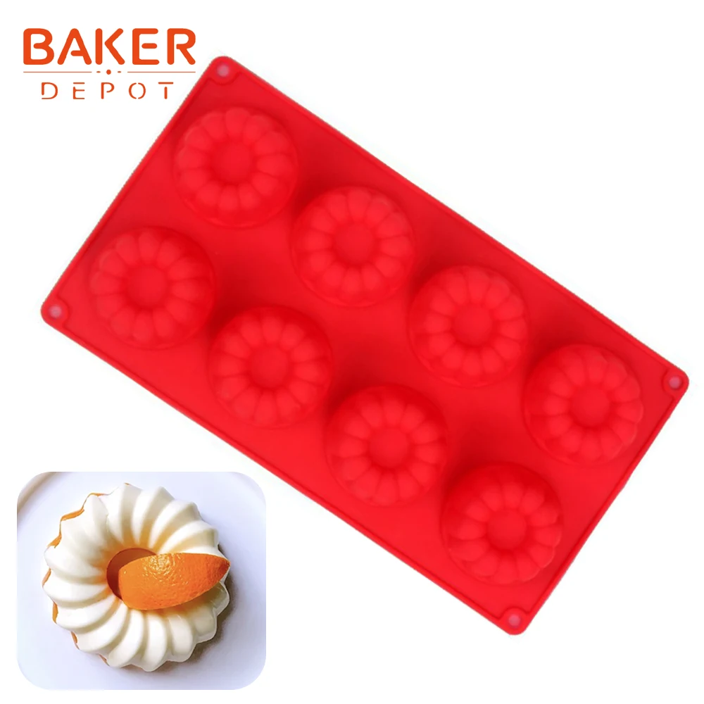

BAKER DEPOT silicone donut molds cake baking tool donuts pudding jello psatry form ice cube soap chocolate cake bakeware molds