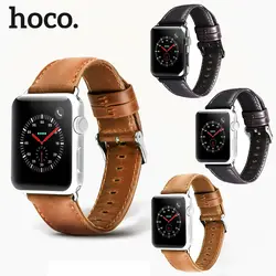 НОСО Натуральная кожа браслет для Apple Watch Series 1/2/3/4 сменный браслет наручных часов ремешок для IWatch 38 мм 40 мм 42 мм 44 мм