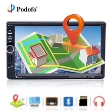 Podofo 2 din Автомагнитолы gps навигации 7 дюймов HD Сенсорный экран Bluetooth Авто радио мультимедиа MP5 плеер Видео Стерео Радио 7018 г