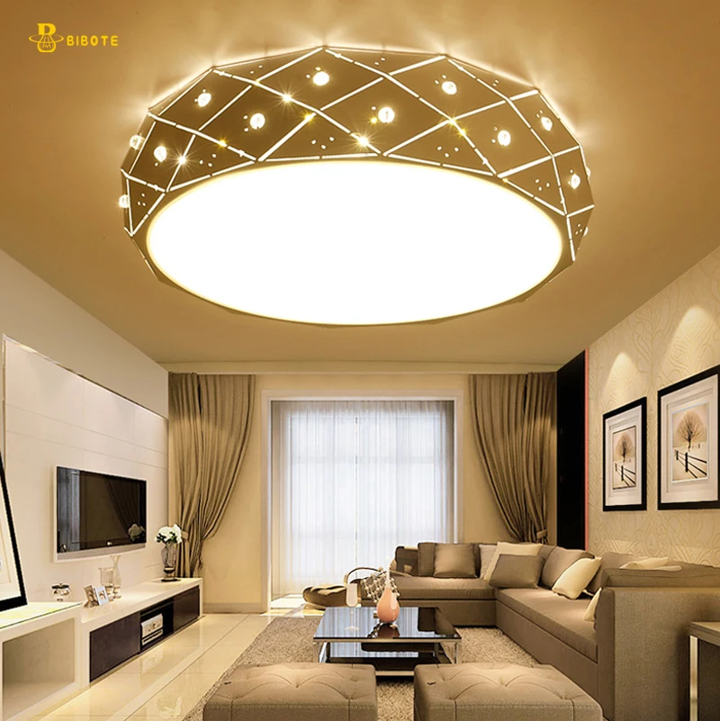 

BIBOTE Acrylic thick Modern led ceiling chandelier lights for living room bedroom dining room home Chandelier lamp fixtures