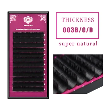 

1 pc 0.03 B/C/D Curl Mink Eyelash Extension Super Thin and Soft Material 3d 6d 12d Volume lashes Tray Lash