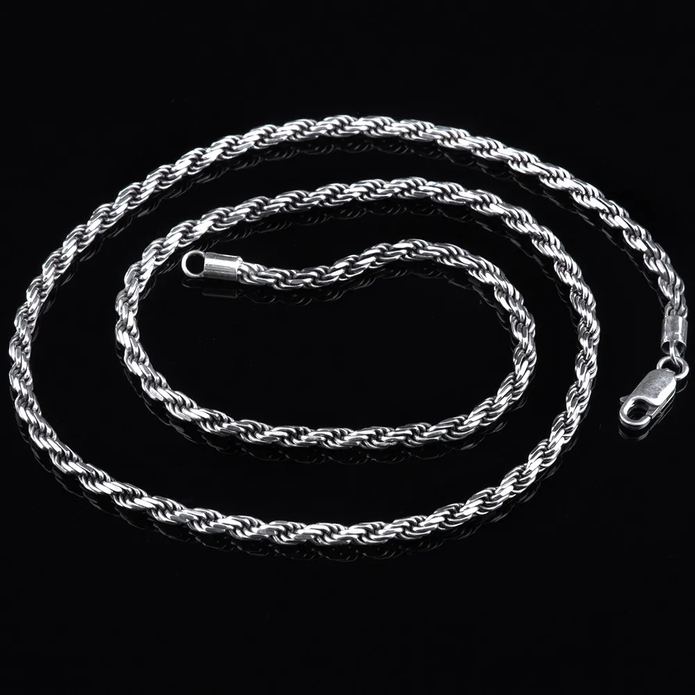 2/3mm Rope Chain 925 Sterling Silver 