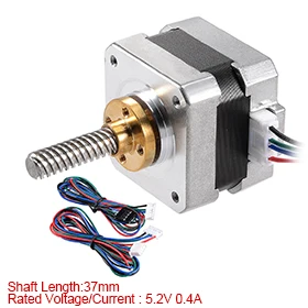 

Uxcell(R) Hot Sale 1Pcs Stepper Motor Nema 17 Bipolar 37mm 0.27NM 0.4A 5.2V 4 Lead Cables for 3D Printer DIY Hobby