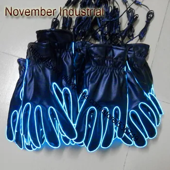 

Electroluminecent Wire/Neon EL Wire/Flashing Gloves with Brightness Color-Red+Free Shipping