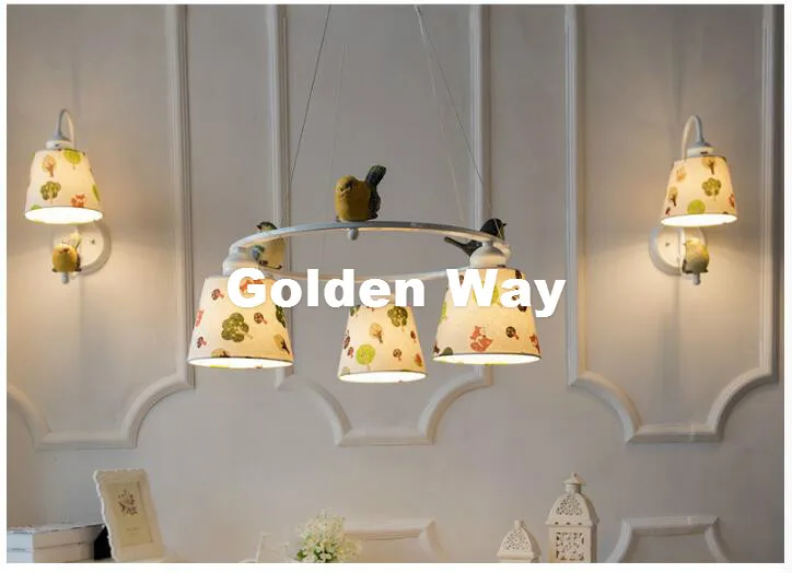 

New Arrival 3L/6L Bird LED Modern Nordic Style Creative Brief Restaurant Lights Bird Personalized Rustic Fabaric Pendant Lamp