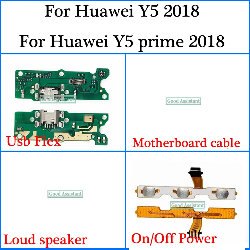 Для huawei Y5 /для huawei Y5 prime /Y5 lite Usb гибкий кабель для материнской платы громкий динамик вкл/выкл гибкий кабель питания