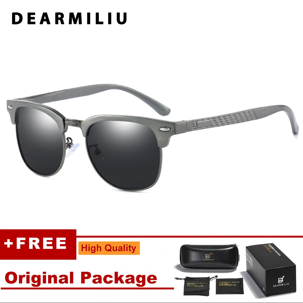 DEARMILIU брендовые дизайнерские поляризационные солнцезащитные очки для мужчин/женщин алюминиевые-магниевые лучи солнцезащитные очки классические ретро очки для улицы - Цвет линз: Gun Grey 4