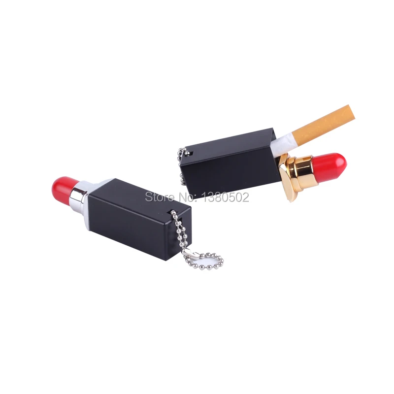 

funny Design Mini Lipstick Shape pocket portable Ashtray Black color Gift For Friend Cinzeiro Cendrier