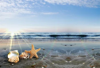 

Laeacco Sea Beach Shell Starfish Baby Children Photography Backgrounds Seamless Photographic Backdrops Props For Photo Studio