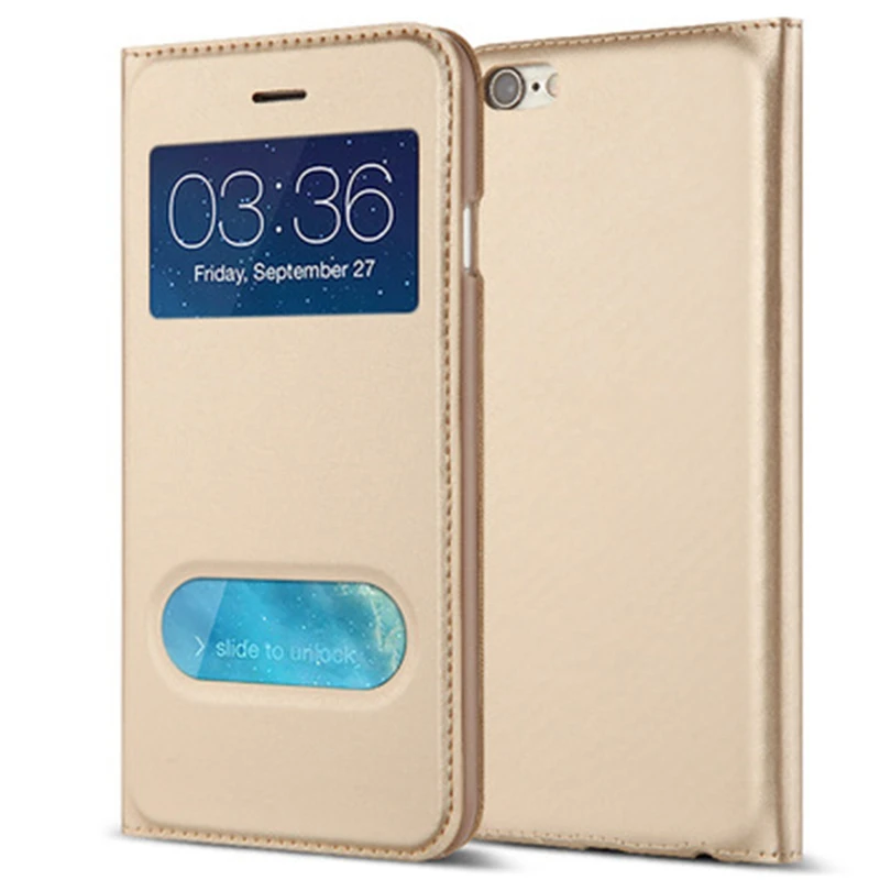 Роскошный откидной Чехол с открытым окном для iPhone 6 7 8 6S Plus X 5 5S SE чехол из