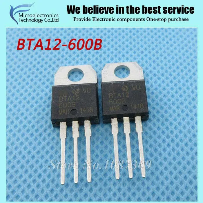 10pcs free shipping BTA12 600B BTA12 BTA12 600 Triacs 12 Amp 600 Volt ...