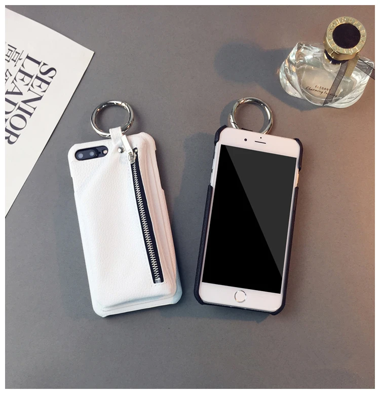 iphone 8 leather case Couples Case for iPhone 12 Case Luxury PU Leather Wallet Zipper Handbag Stand Case For iPhone 11 XS 6 6S 7 8 Plus With Ring Card iphone 8 plus silicone case