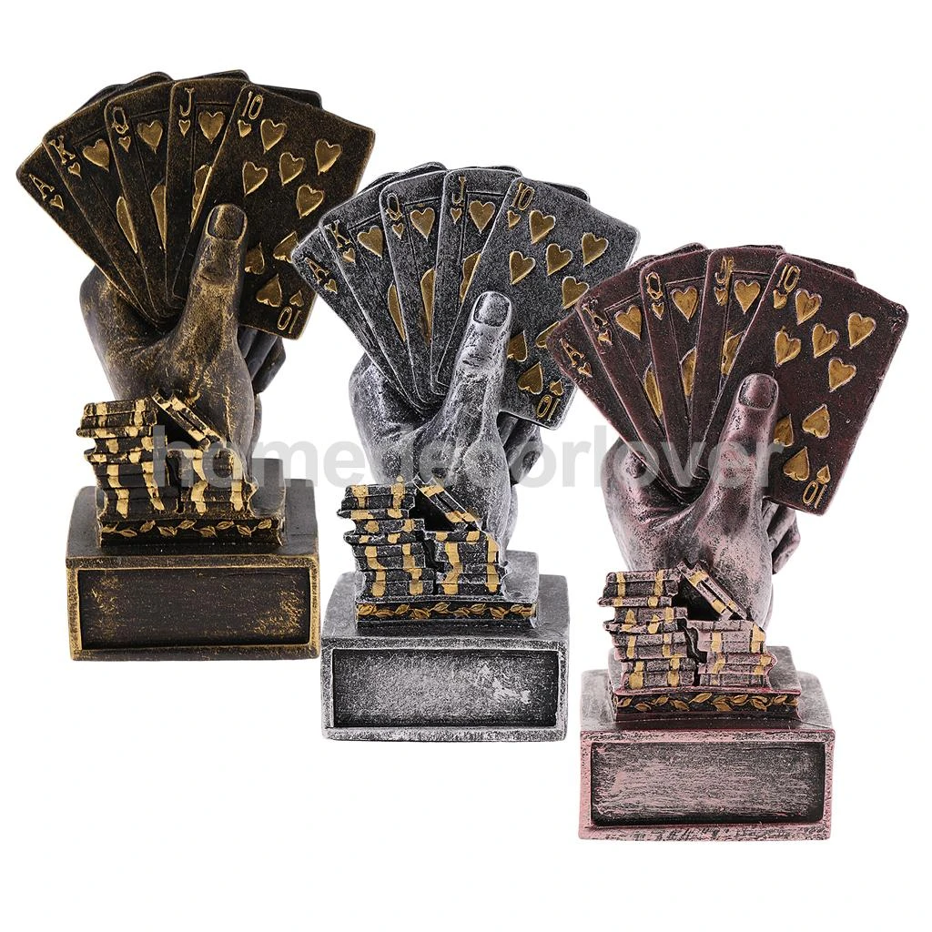 Vintage Copper Casino Poker Game Trophy Cup for House Decoration Ornament Vintage Copper Casino Poker Game Trophy Cup for House Decoration Ornament
