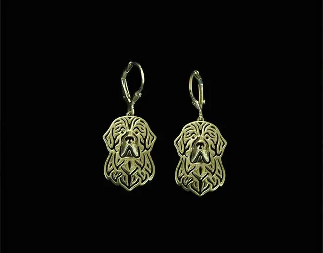 

Unique Handmade Hiphop Style Newfoundland Dog Earrings Girl Gift Jewelry Drop Earrings--12pairs/Lot(2 Colors Free Choice)