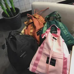 Японский Элегантный дизайн школьный рюкзак унисекс для влюбленных ulzzang рюкзак универсальные простые Дорожные Сумки Подростков шнурок Mochila