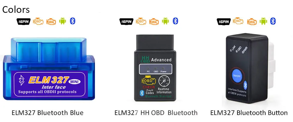 ELM327 v2.1 Bluetooth OBD II OBD2 автомобильный диагностический инструмент Супер Мини ELM 327 в 2,1 Bluetooth считыватель кодов для 12 В автомобиля для Android