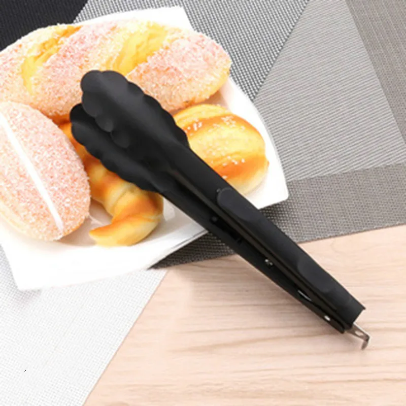 1 pcs 14 inch Stainless Steel Kitchen Food Clip Tong Bread Folder