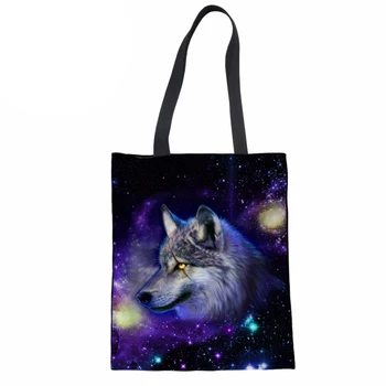 

Women Handbags Canvas Ladies Hand Bags Starry Animals Teenager Girls Laptop Bag Female Handbag Soft Bags For BeachMochilas