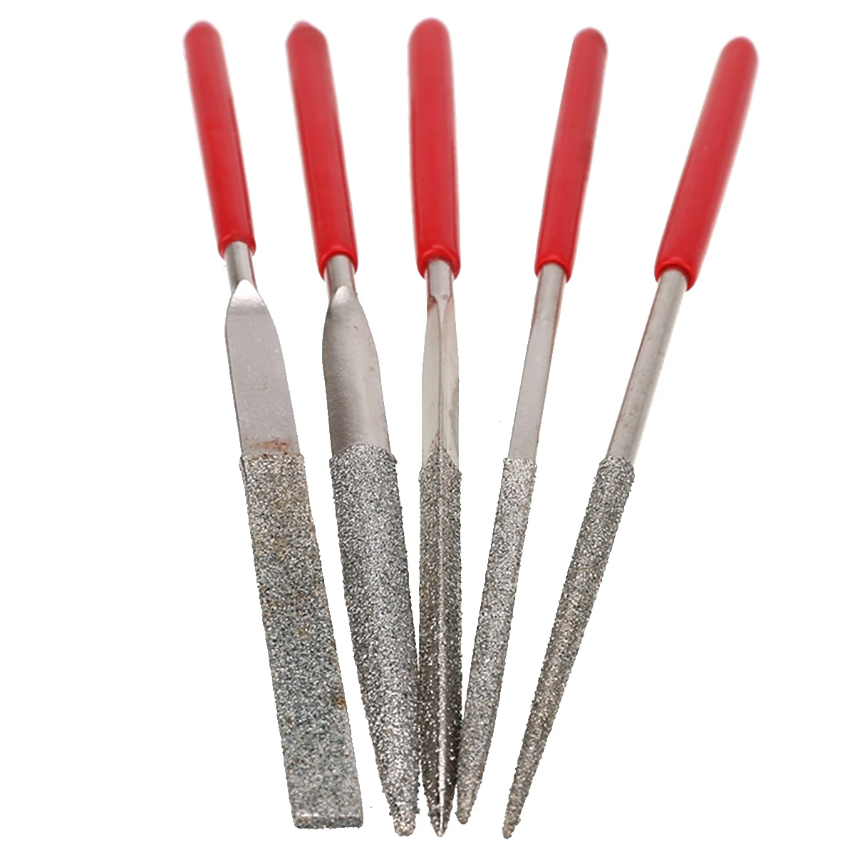 5pcs Metal Needle File Set Files For Glass Stone Wood Carving Craft Woodworking Tool