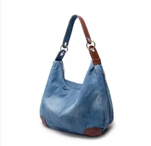 Large Luxury Handbags New Women Bag Designer Ladies Hand bags Big Purses Jean Denim Tote Shoulder Crossbody Women Messenger Bag