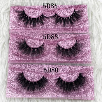 

Factory Sell Thick 3d Mink Fur Lashes 100% Real Dense 3d 5D False Faux Strip Mink Eyelashes