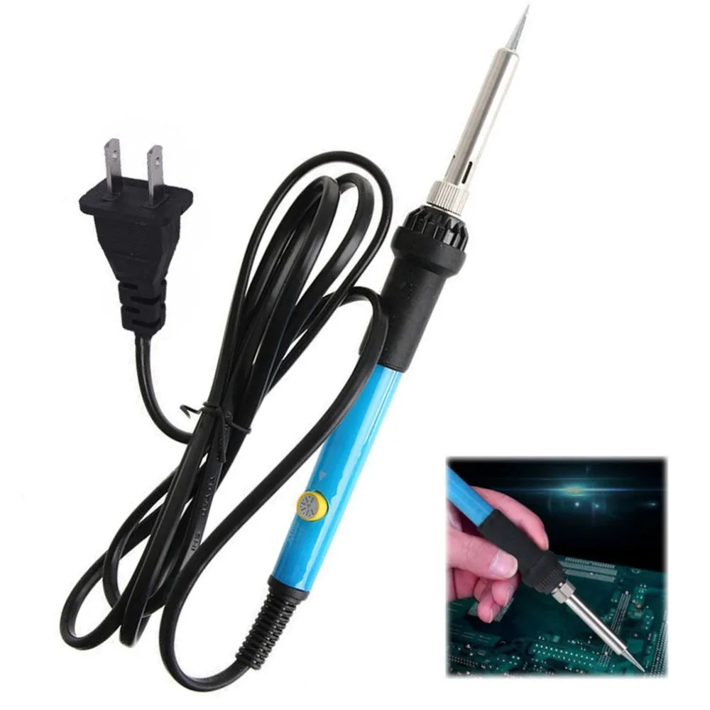 

110v/220V 60W Adjustable Temperature Electric Soldering Iron Welding Solder Station Heat Pencil With 5pcs Tips US/EU Plug